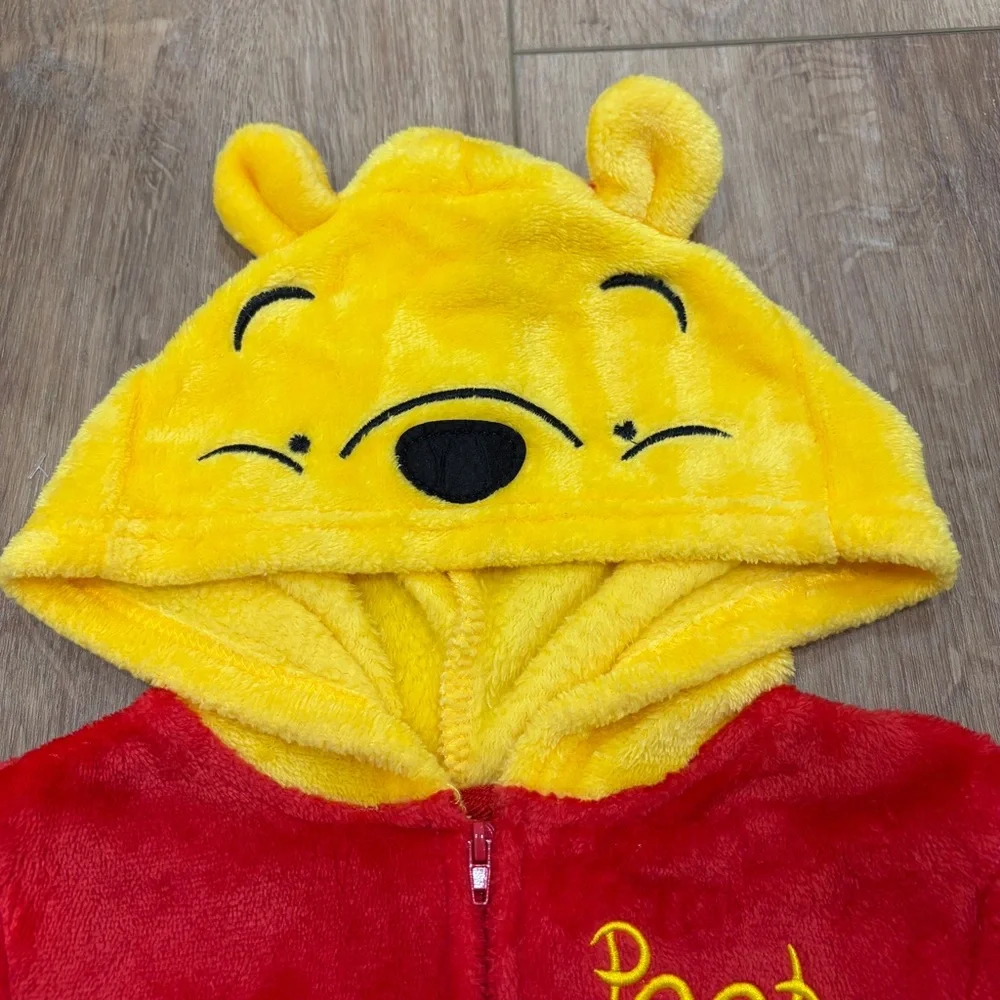 Disney Winnie the Pooh Yellow and Red Hooded Fleece Costume